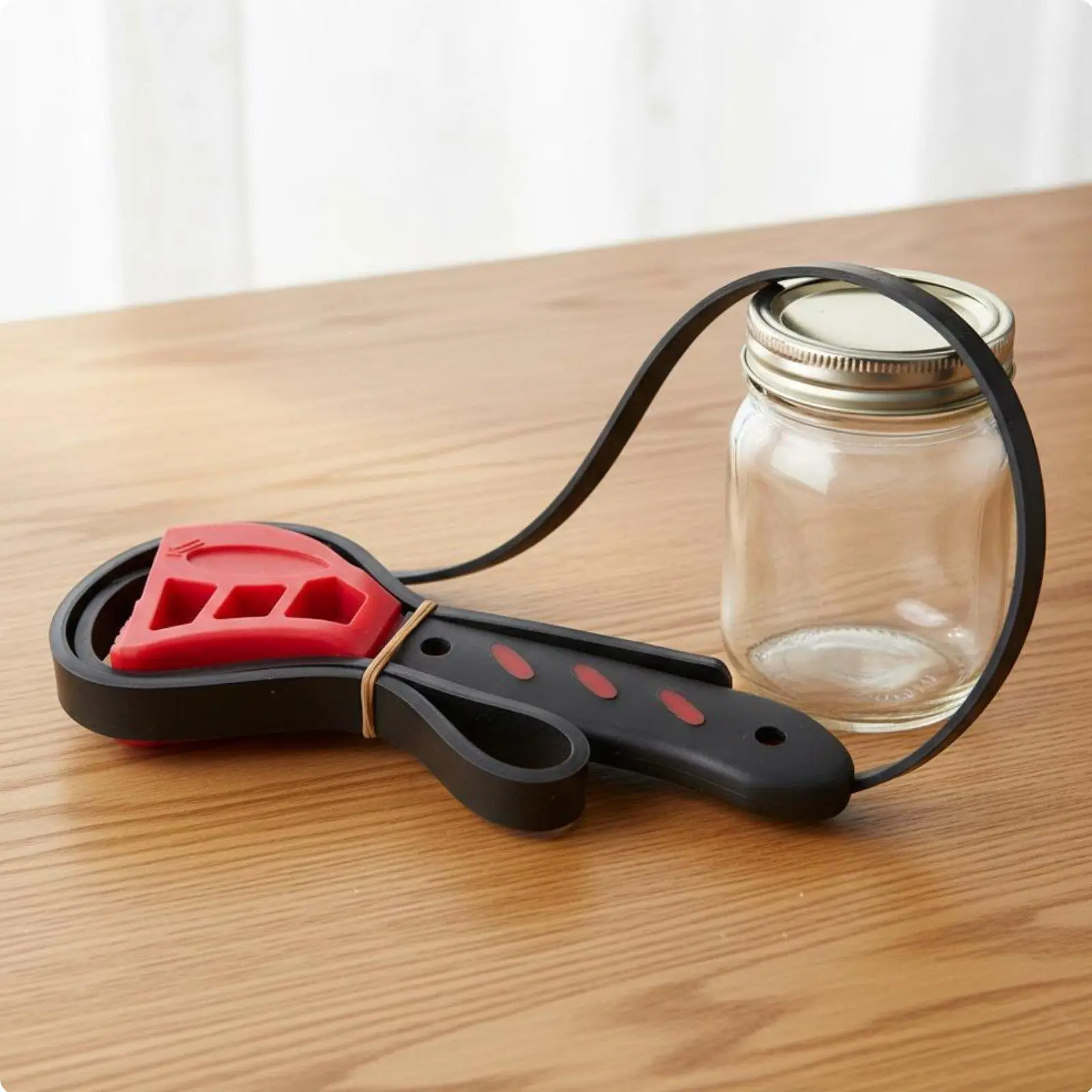 Red Rubber Coated Adjustable Wrench for Mechanic Repair Grip Tool with Ergonomic Handle 6 Inch