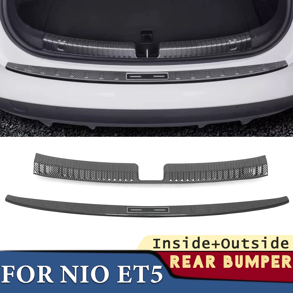 

Trunk Bumper for Nio ET5 2022 2023 2024 Car Accessories Stainless Rear Fender Protector Sill Pad Cover Sticker Decoration