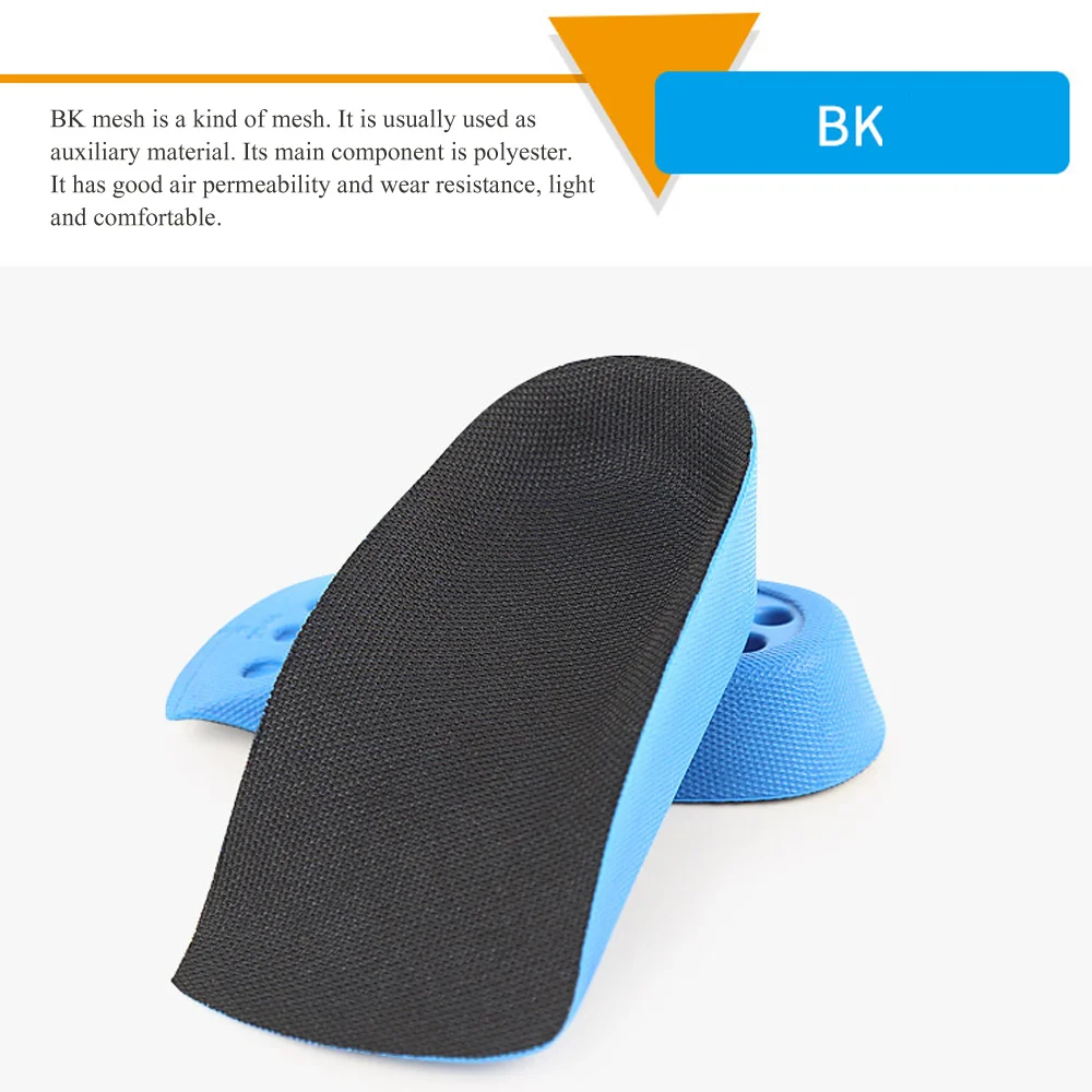 1Pair PU Height Increase Insoles, Shock Absorption Heel Cushion Pads, Height 2-4cm Anti-slip Lift Shoes Inserts For Men & Women