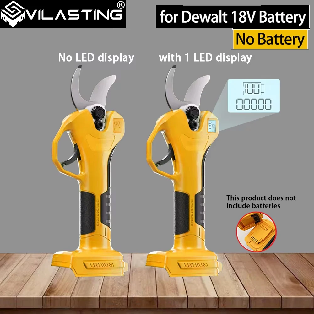

VILASTING бесщеточные электрические секаторы садовый инструмент секатор 0/1 светодиодный дисплей аккумуляторные ножницы для Dewalt 18 В аккумуляторный штифт