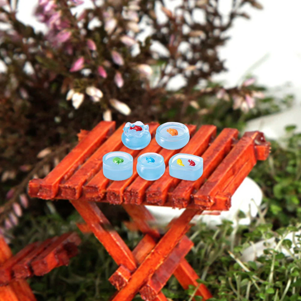 

15pcs Mini Fish Bowl For Decoration Luminous Resin Aquarium Ornaments Micro Landscape Accessories Glow In Dark