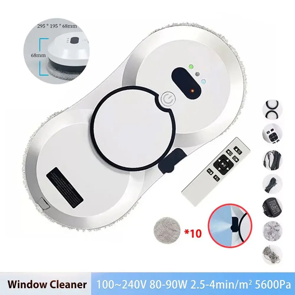 Electric Window Cleaner Water Jet Smart Home Electric Cleaner High Level Double Sided Glass Cleaning Robot