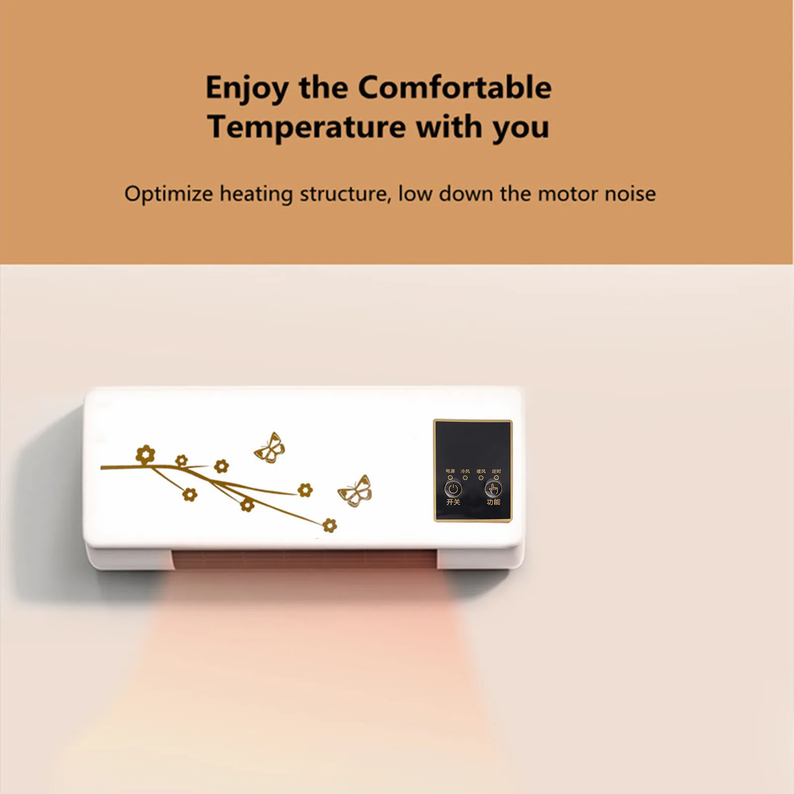 Wall Heater and Air Conditioner Combo Wide Coverage 2 in 1 Electric Cooling and Heating Machine with Remote Control for Bedroom