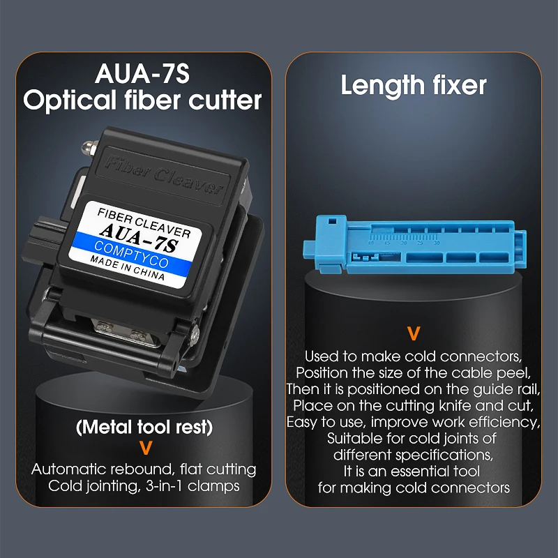 Imagem -05 - Kit de Ferramentas de Fibra Óptica Ftth50 Mais + 26dbm 70+ 10dbm Mini Medidor de Potência de Fibra Optica e 10mw Localizador Visual de Falhas Aua-7s Fibra Cleaver