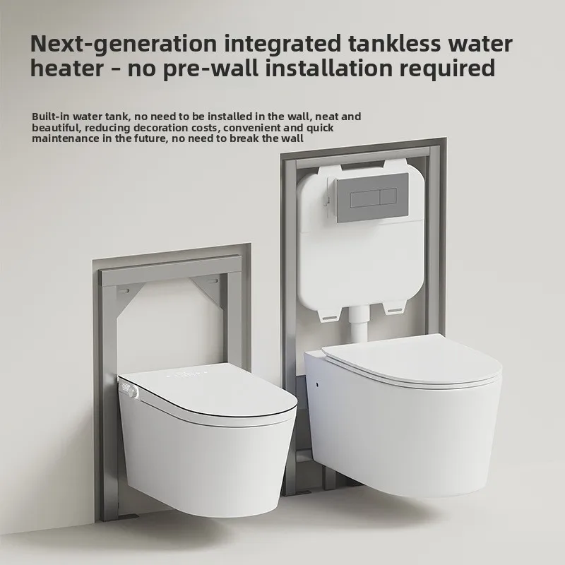 

Intelligent Wall-mounted Toilet Ceramic Bathroom Automatic Hotel Commercial Integrated