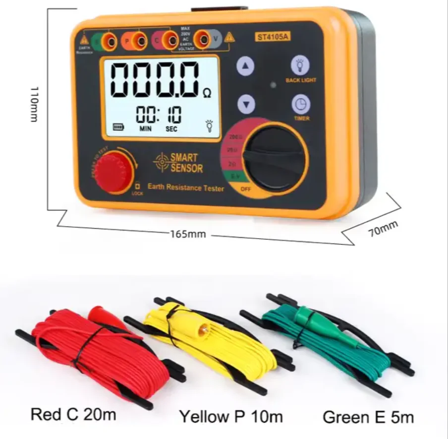 Earth Resistance Tester Digital Grounding resistance meter ST4105A