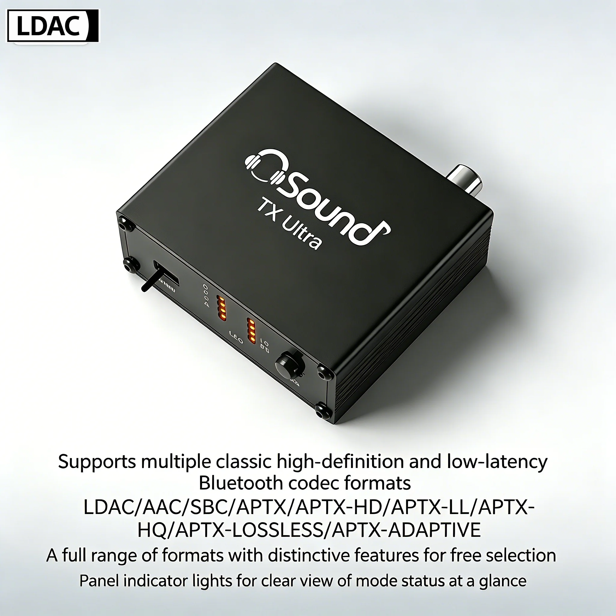 Qualcomm QCC5181 Bluetooth 6.0 Audio Transmitter USB Optical Coaxial HD Auracast Bluetooth Adapter LDAC Lossless Transmission