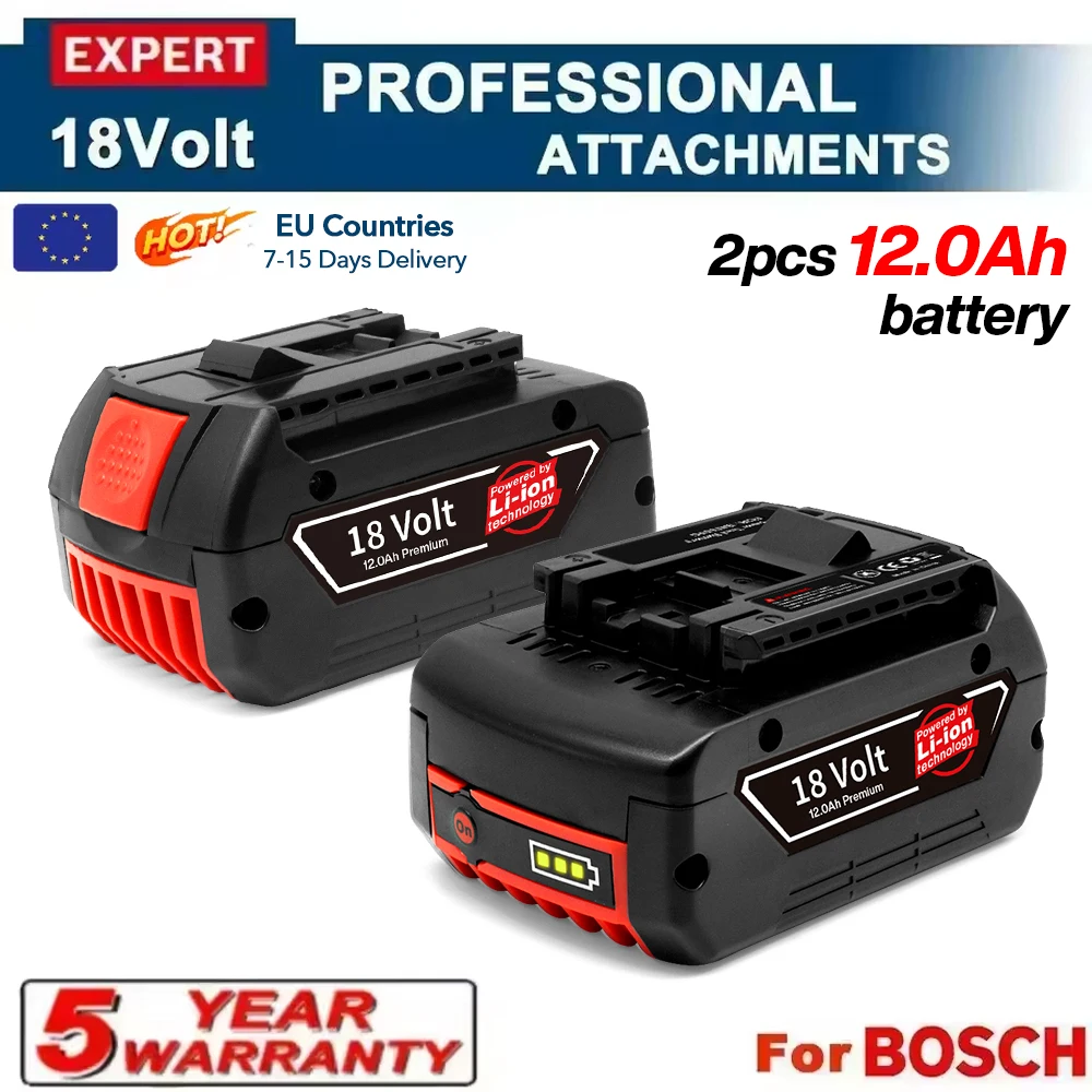 

Профессиональная литиевая батарея BOSCH 18 В 12,0 Ач для Bosch BAT609 BAT609G BAT618 BAT618G, аккумуляторная батарея для электроинструмента