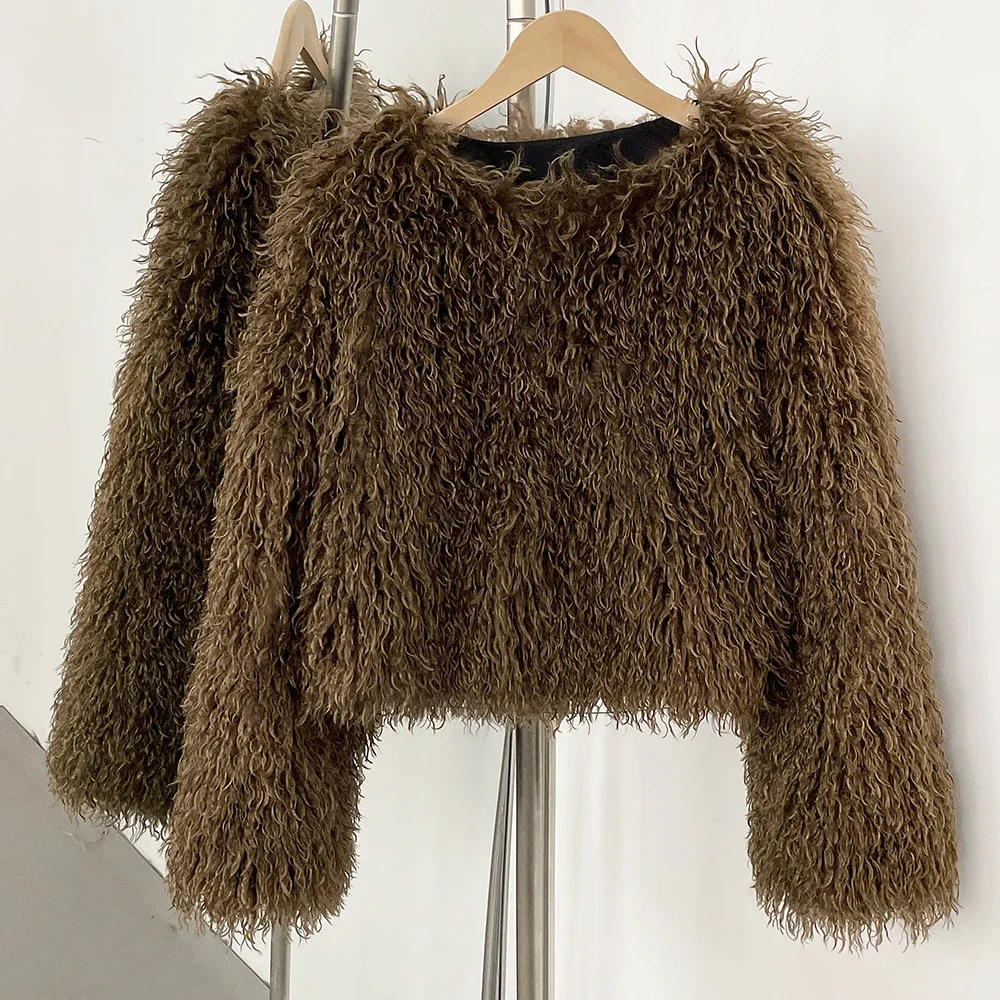 

Fur Coat Eco-friendly Faux Fur Jacket Korean Style Women's Clothing Cropped Jacket Direct From Manufacturer Fur Coat Winter