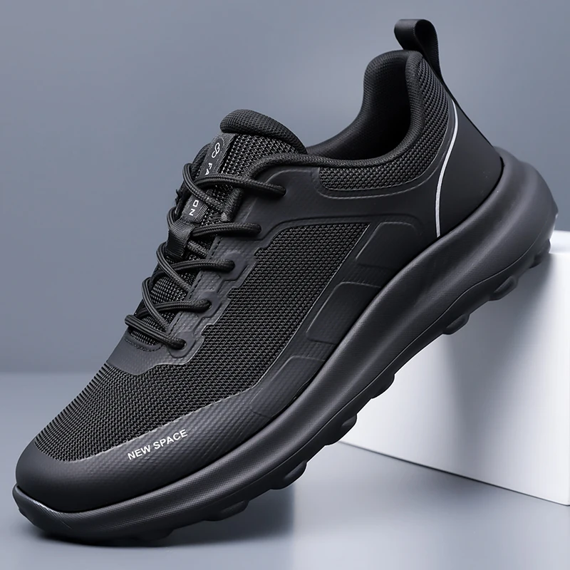 

Trendy Men's Shoes 2025 Summer New Men's Sports Shoes Lightweight Breathable Casual Mesh Walking Shock-Absorbing Running Shoes