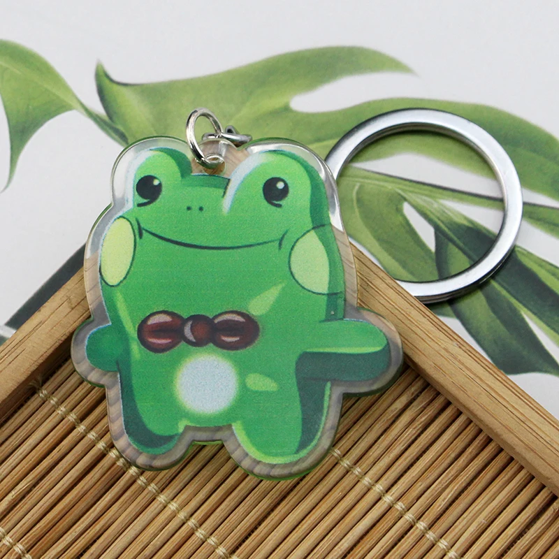 Yoonbum Frog Acrylic Keychain Korean Comic Killing Stalking Cosplay Pendant Necklace for Women Men Kids Keyring Jewelry Gift - view 5
