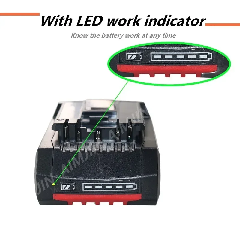 สําหรับ BOSCH Professional 18V 21700 6000mAh แบตเตอรี่เครื่องมือไฟฟ้า 18V Li-Ion แบตเตอรี่ทดแทนสําหรับ BAT609 BAT618 พร้อม BMS