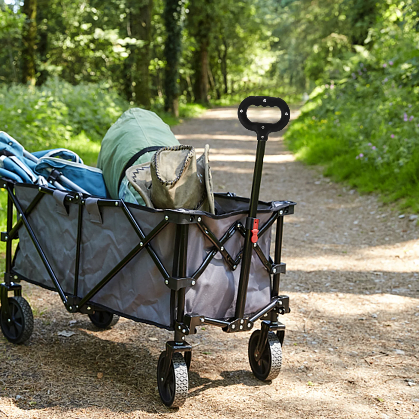 عربة التخييم مقبض قابل للاستبدال لمقبض بلاستيكي لعربة مريحة ومتينة قابلة للطي ملحقات عربة في الهواء الطلق