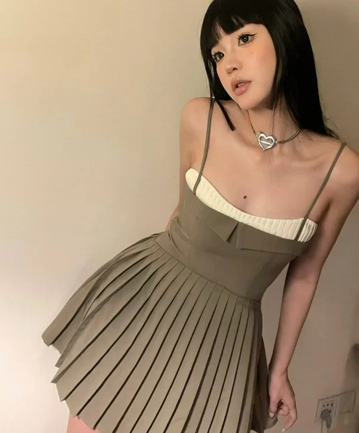 Vestidos femininos vestido kawaii primavera malha apliques frisado sereia em camadas faixas artístico clubwear partywear sensual único soiree