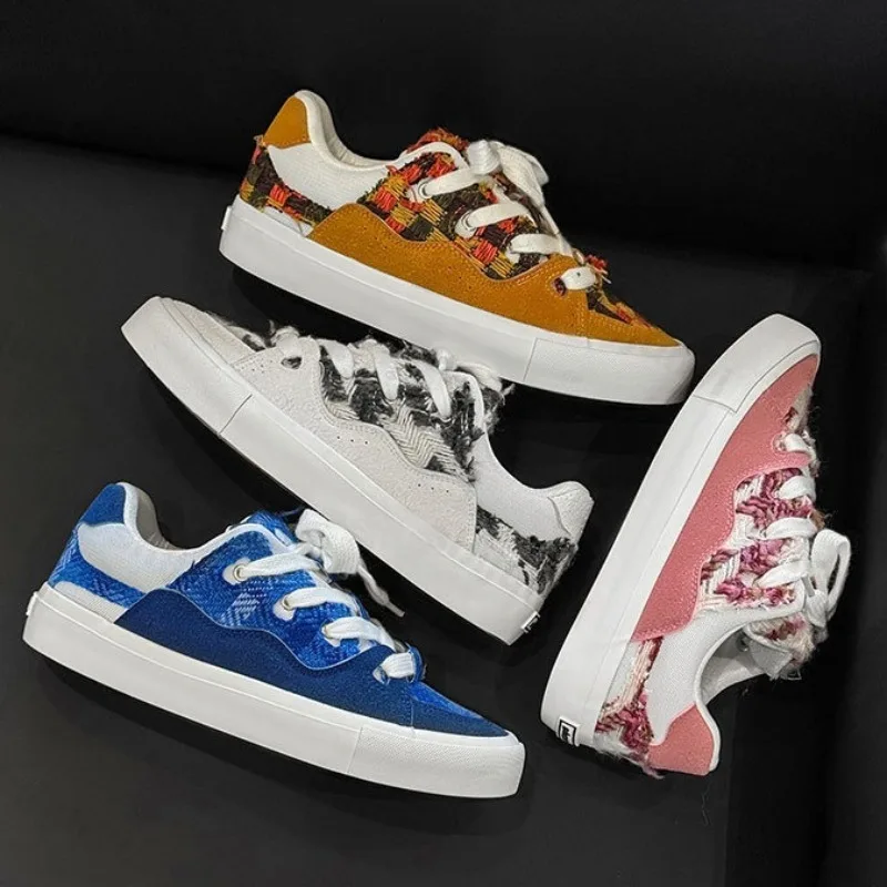 Couple Casual Flat Shoes 2025 New Thick Soled Plate Shoes Leisure Versatile Fashion Trend Comfortable Non slip Chunky sneakers