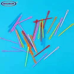 100Pcs Plastic Sewing Needles Wool Embroidery Tapestry Weaving Needles for Crafts Clothing Shoes DIY Kniting Cusp Crochet Hooks