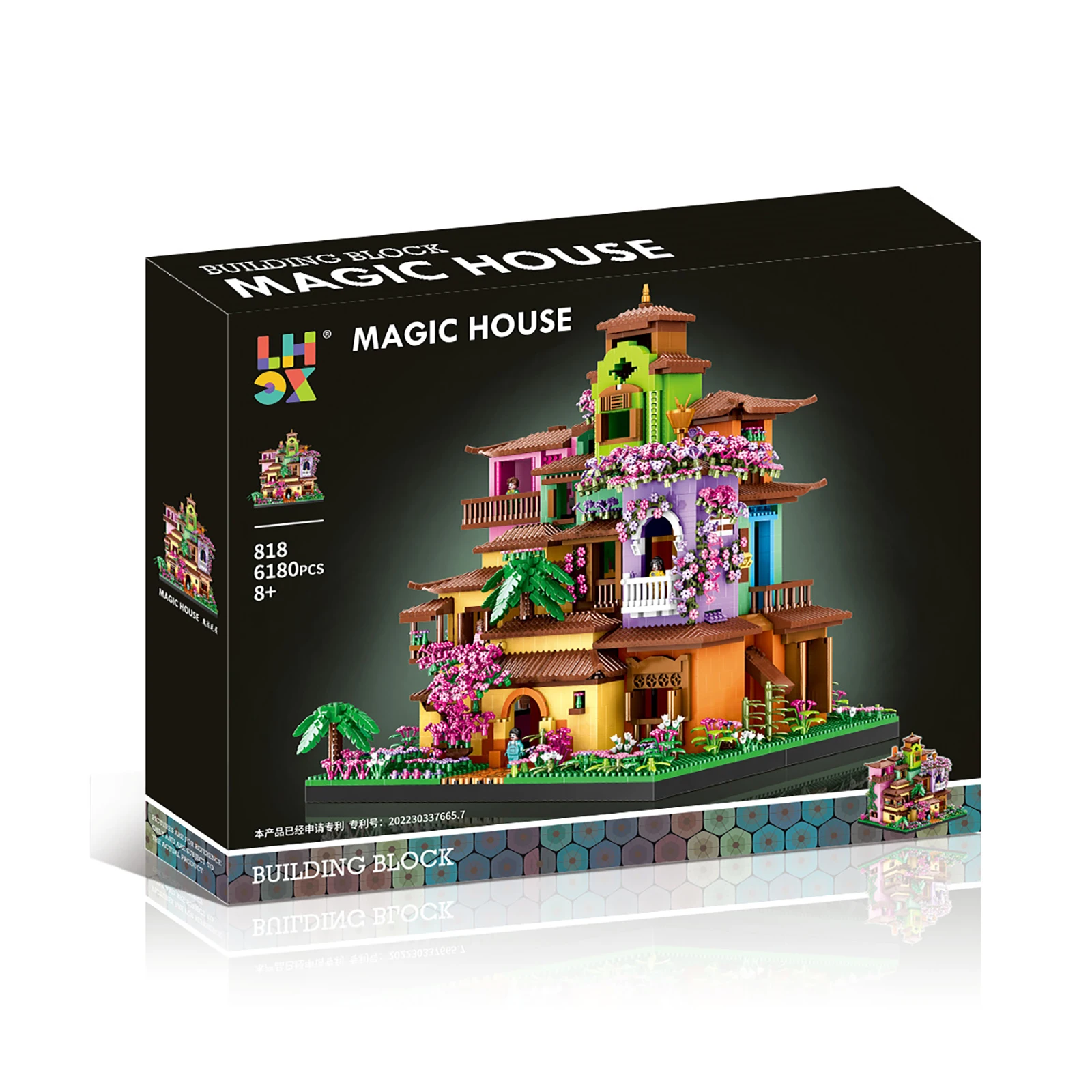 818 매직 빌라 하우스 6180피스 마이크로 그라뉼 블록 건축 모델 DIY 창의적 장식품 성인 및 수집가용