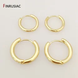 3 Styles Fashion Rhodium/Gold Plated Simple Hoop Earrings for Women Circle Piercing Round Ring Earrings Wholesale