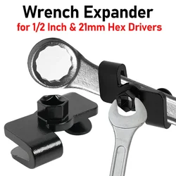 Wrench Extender Adapter for 1/2 Inch & 21mm Hex Drivers Universal Wrench Extension Tool Wrench Extender Automotive Tool For Cars