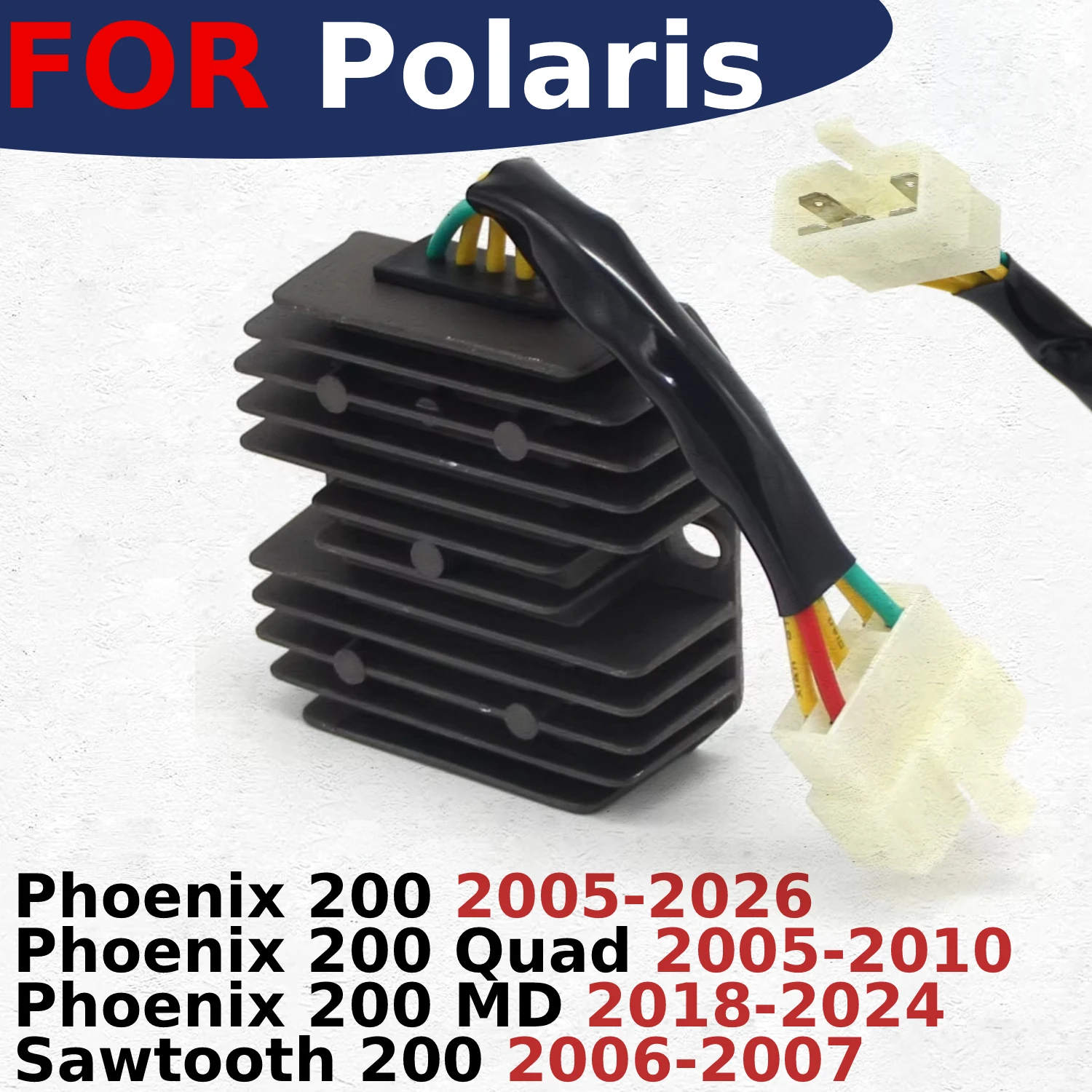 

Voltage Regulator Rectifier For Polaris Phoenix 200 Quad MD / Sawtooth 200 OEM:0453025 / 0453375 / 0454998 / 0455311 / 0452760