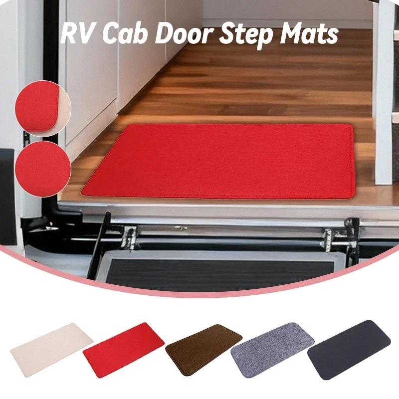 

Motorhome RV Step Mats 2PC Non Slip Replacement Floor Protection Universal Fit for Cab Door Camper Van Trailer Outdoor Travel