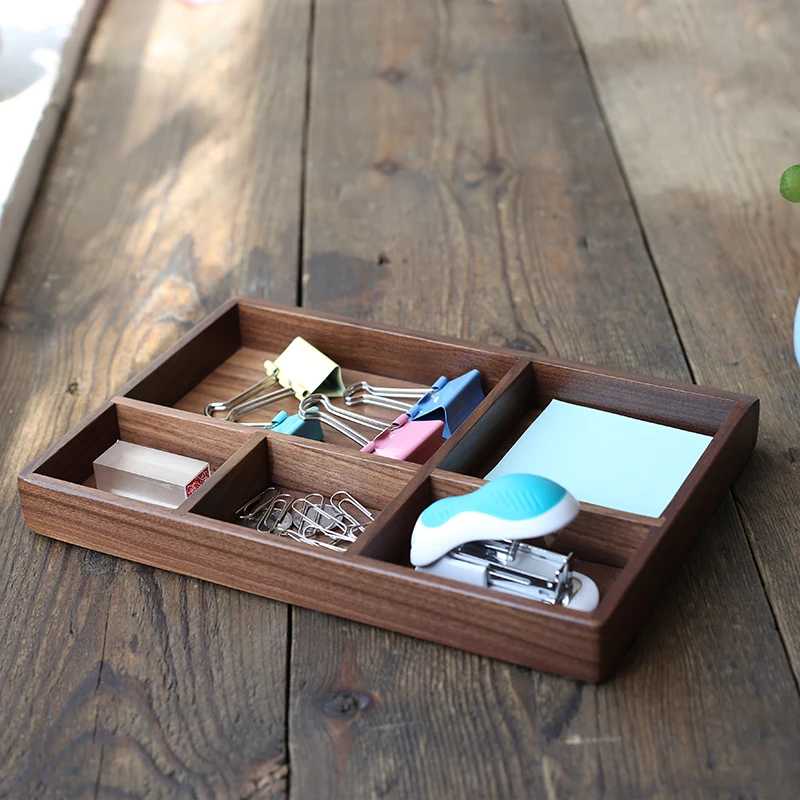 Solid Wood Porch Key Storage Tray Door Desktop Organize Creative Living Room Debris Coffee Table Storage Box