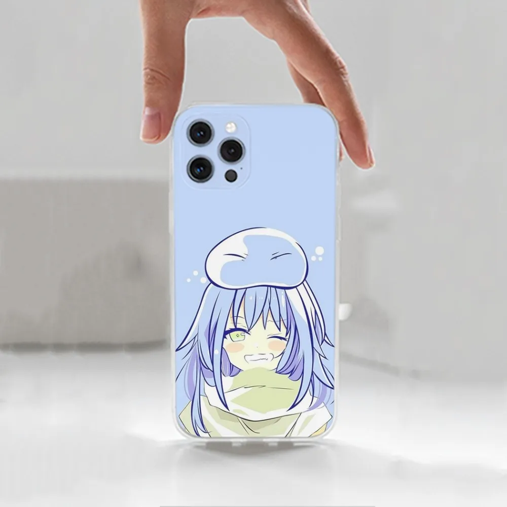 Tensei S-Slime Anime R-Rimuru Case For iPhone 16,15,14,13,12,11 Plus,Pro,Max,XR,XS,X,7,8 Plus,SE,Mini,Transparent,Silicone Case