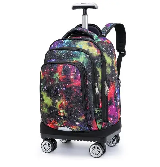 school rolling backpack for boys Rolling Backpack for girls Travel Luggage Trolley Bags  4 Wheels Laptop Backpack on wheels