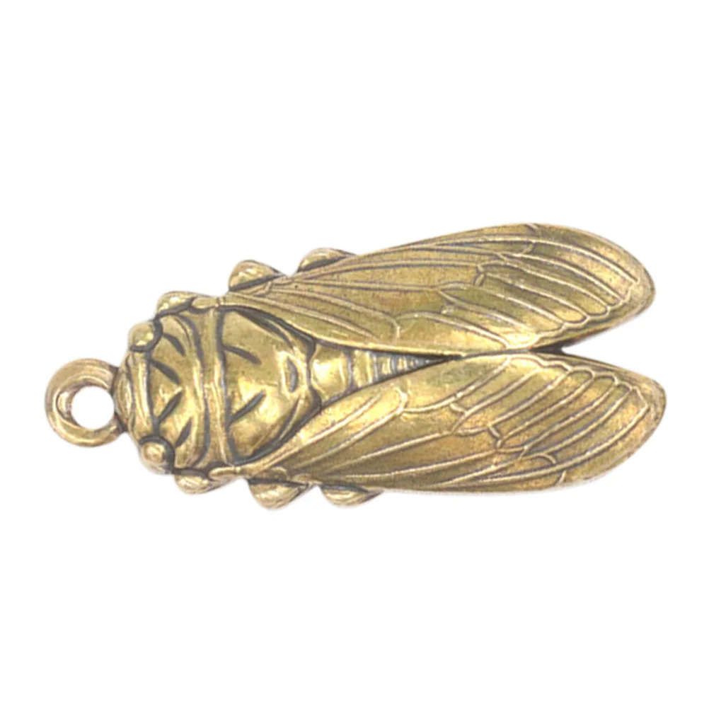 

Mini Brass Retro Cicada Keychain Pendant Decoration Craft Charm Keyring Ornament Cicada Keychain Keyring Pendant