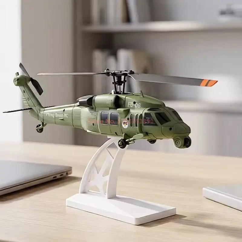 New Fb-06 Black Hawk Remote Control Simulation Helicopter Optical Flow Positioning Four Channel Remote Control Mode Remote Contr