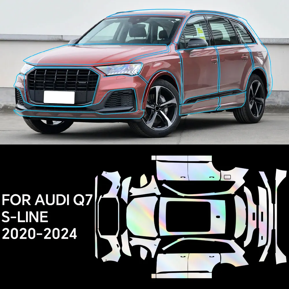 

﻿ Custom Precut For Audi Q7 S-Line 2020 Full Vehicle Clear Bra Precut PPF Paint Protection Film TPU Transparent Anti Scratch