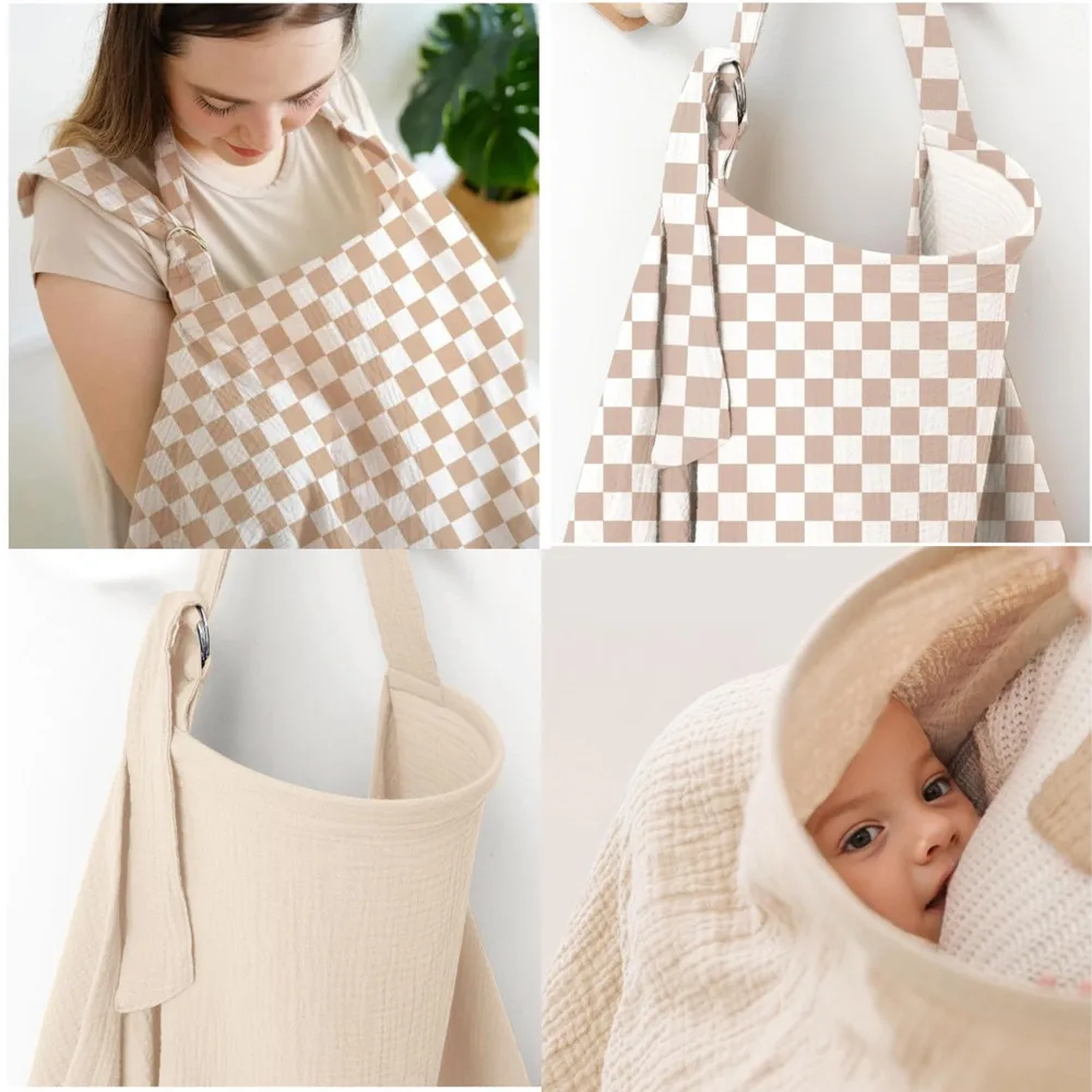 Double Layer Breastfeeding Cover, Privacy Nursing Shawl, Windproof Sunshade Cover For Baby Stroller & Infant Car Seat Basket