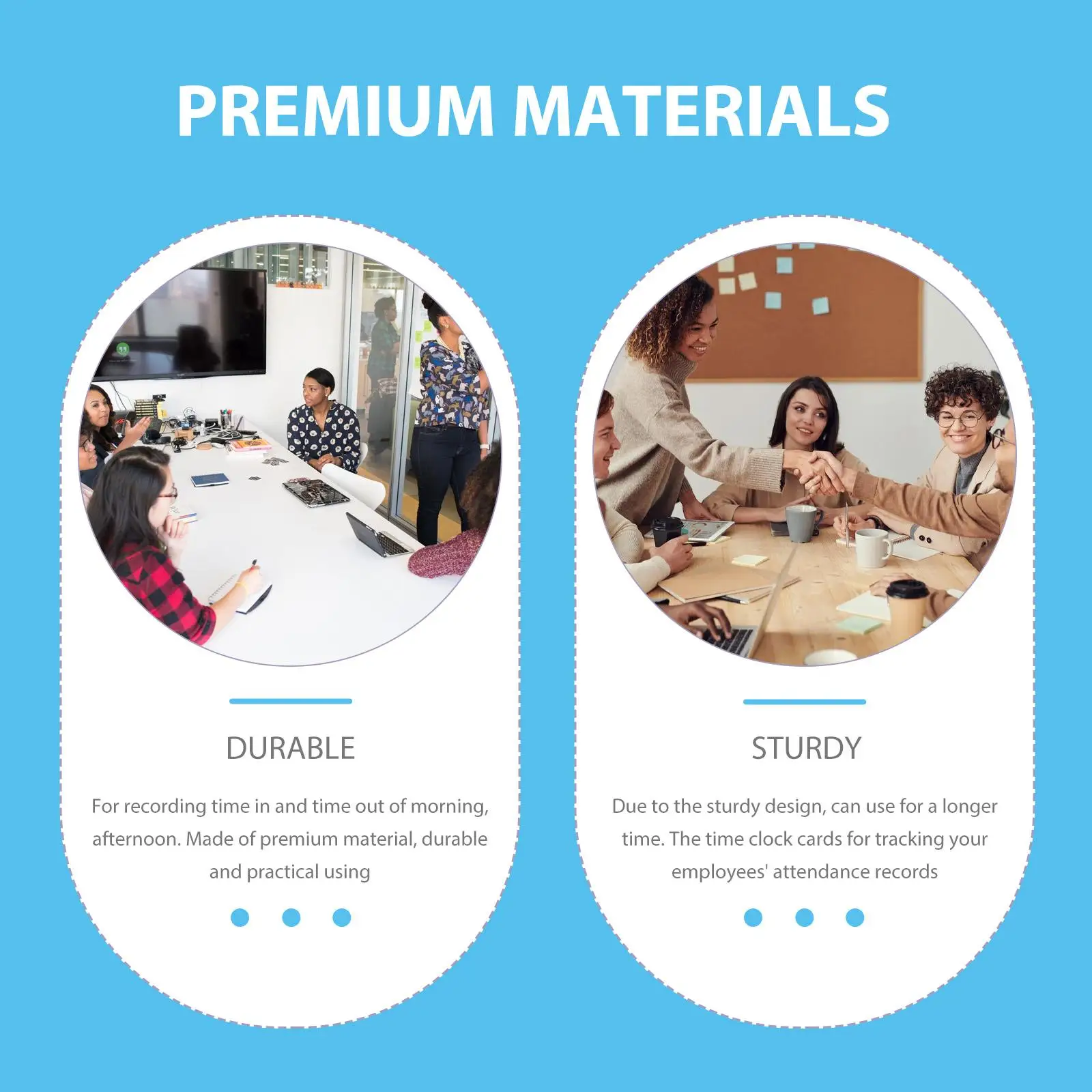 Double Sided Attendance Paper Weekly Timecards English Microcomputer Office Supplies Employee Tracking