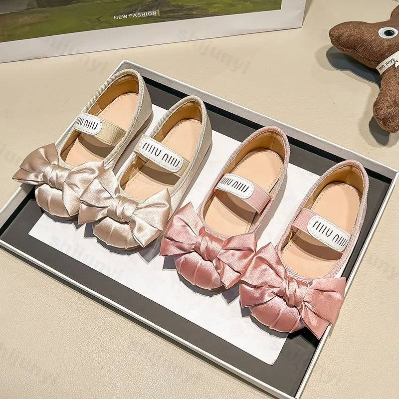 Girl Princess Shoe Butterfly Cute Kids Shoes Spring Autumn Fashion Mary Jane Soft Soled Anti Slip Comfort Children Flat Shoes
