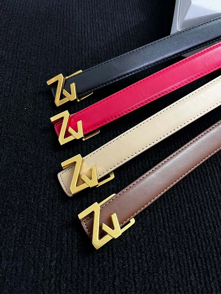 

2025 New Cross Border, Popular, Commuter Women's Faux Leather Thin Letter Belts, Ideal for Jeans & Dresses