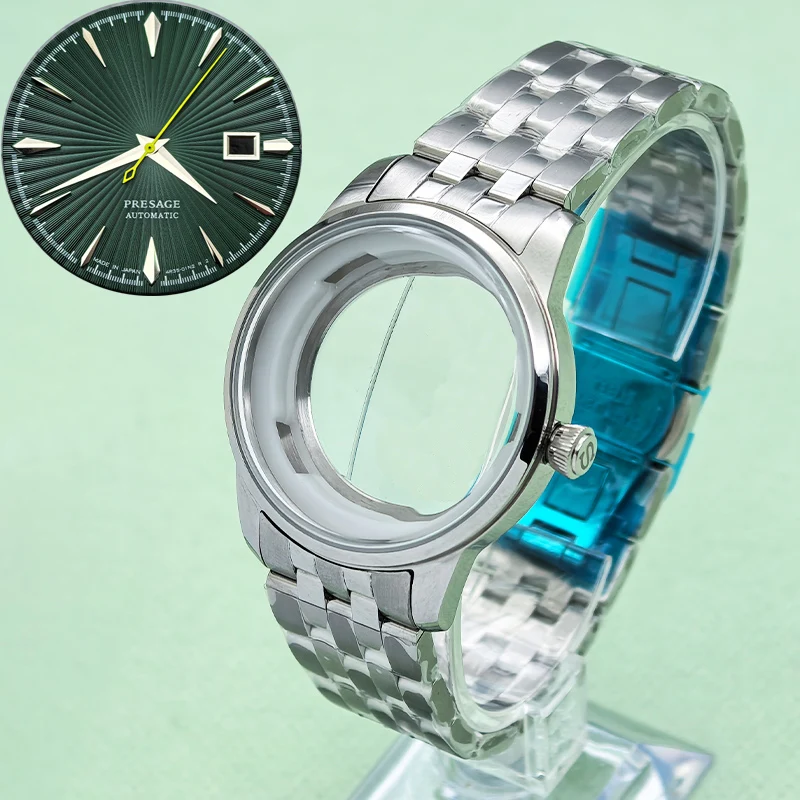 40MM NH35 Case Cocktail Watch Case Fits for NH35 NH36 NH38 NH39 4R Movement 35mm Dial Arch Glass Transparent Backcover NH35 Case