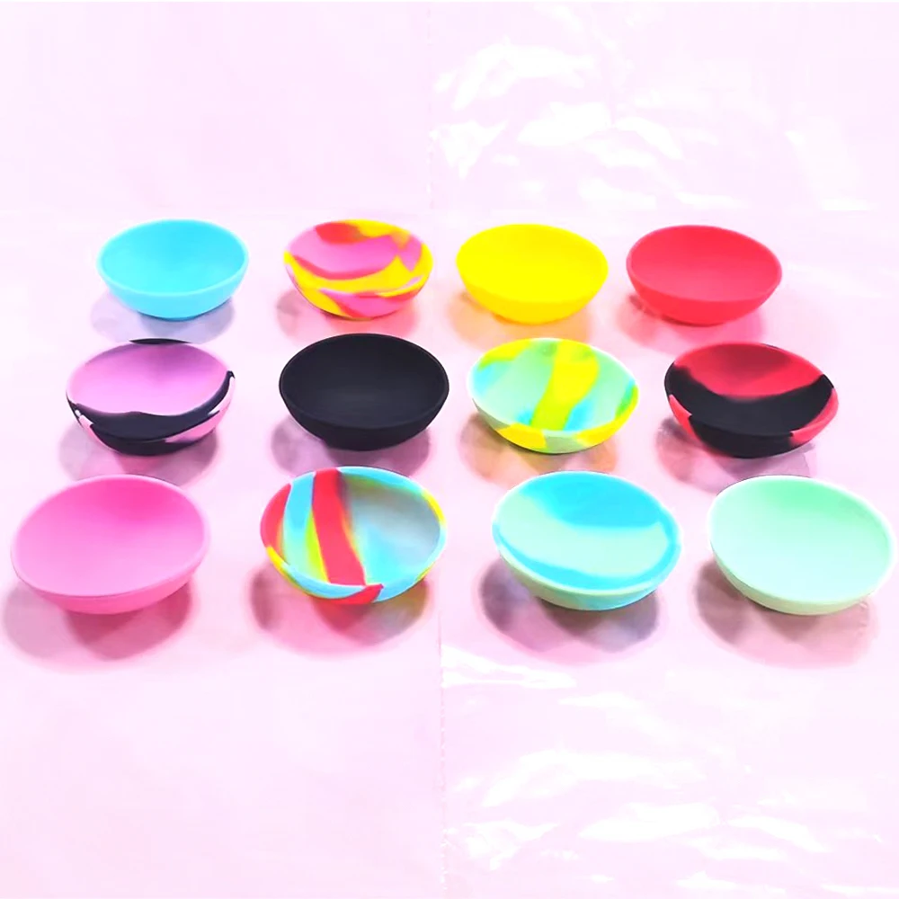 50Pcs Diameter 50mm Silicone Jar Container Bowl Tobacco Herb Smoking Smoke Cigarette Accessories Shisha Chicha Pipe Tool