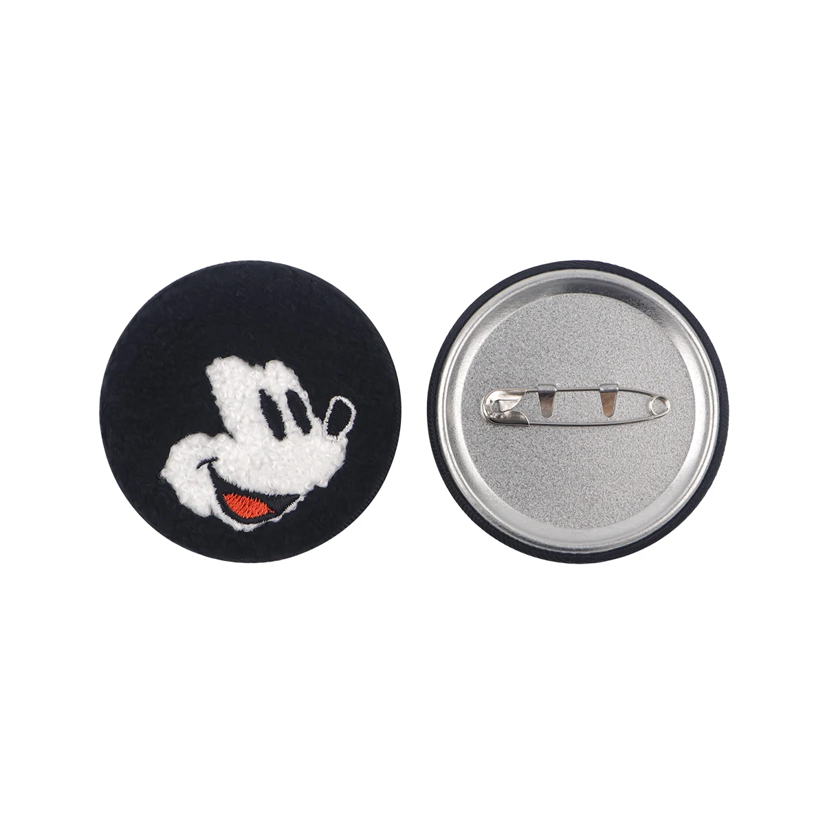 Classic Cartoon Series Button Pins Tinplate Brooch Cute Towel Embroidery Lapel Badges for Clothes Bag Backpacks Accessories Gift