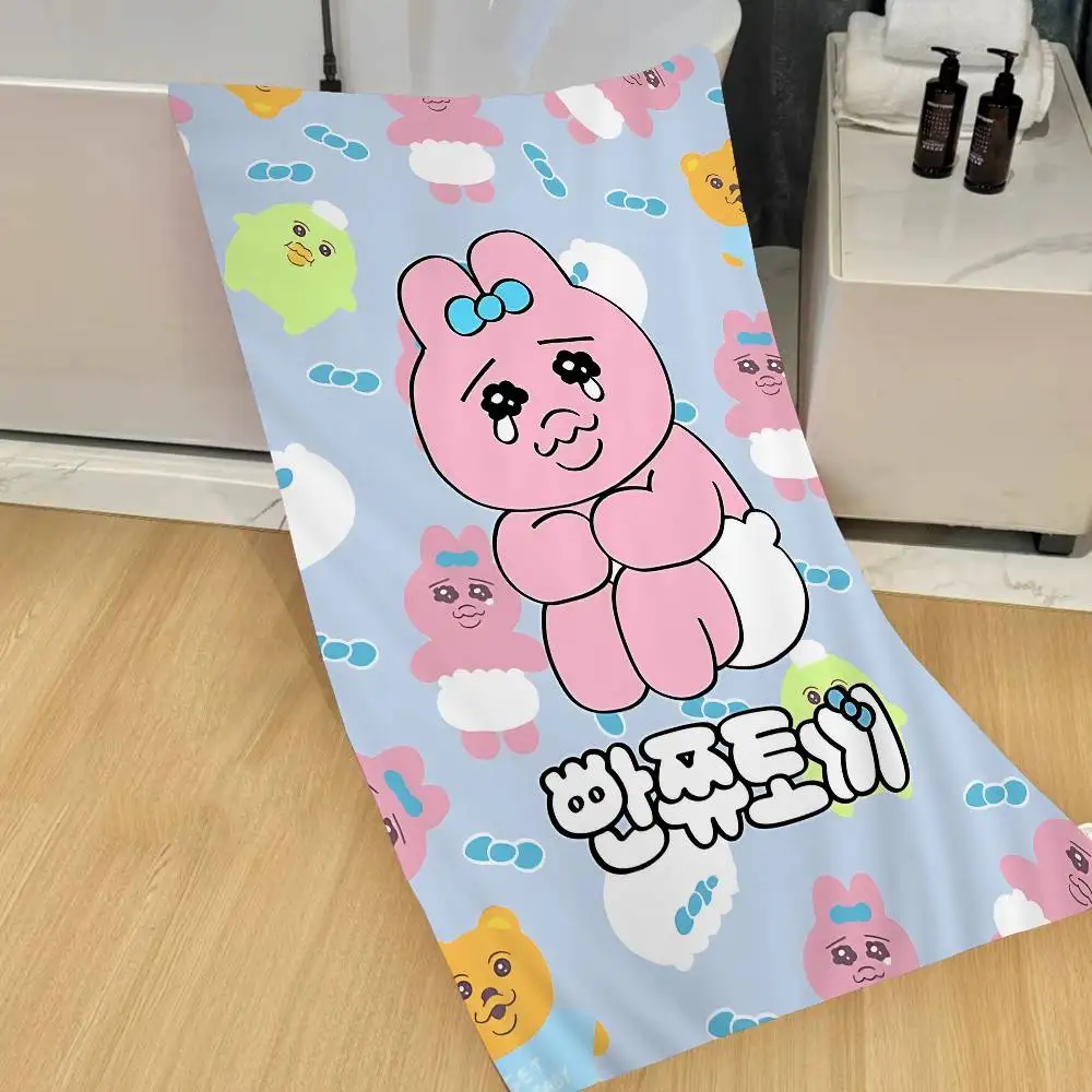 Popular Cute O-Opanchu U-Usagi Beach Towel Colorful Bath Towels for Girl Microfiber Custom Sand Free Beach Yoga Spa Gym Pool