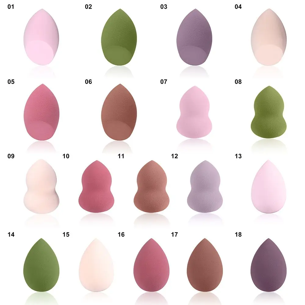 1 Pc 3 Shapes Waterdrop Multi-color Makeup Sponge Cosmetic Puff Blending Sponges Foundation Powder Puff