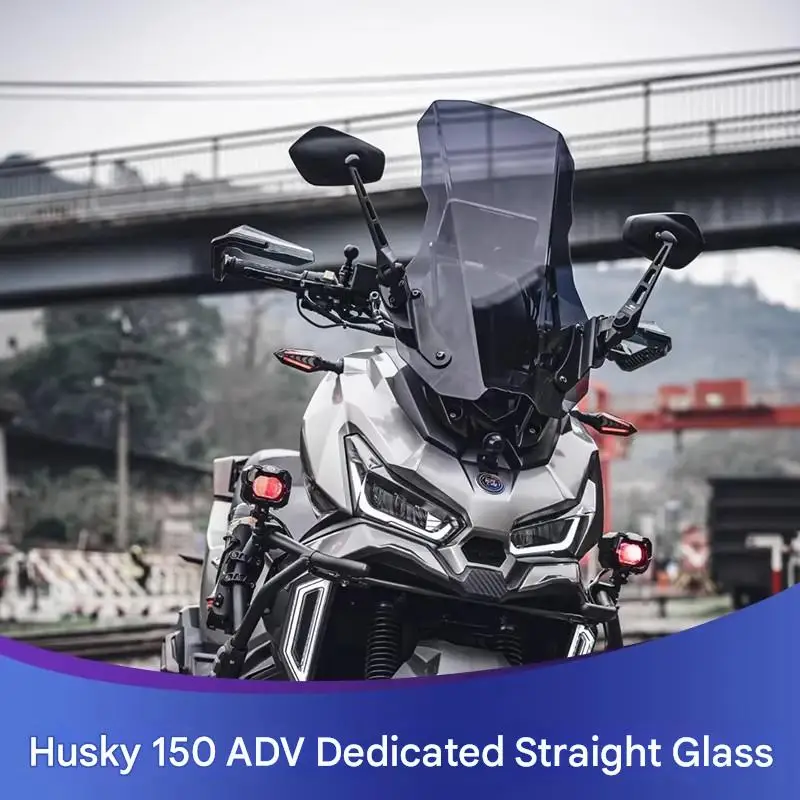 For SYM Husky 150 ADV Motorcycle Front Windshield Modified Heightened Thick Smooth Polished Anti-Scratch Surface Accessory