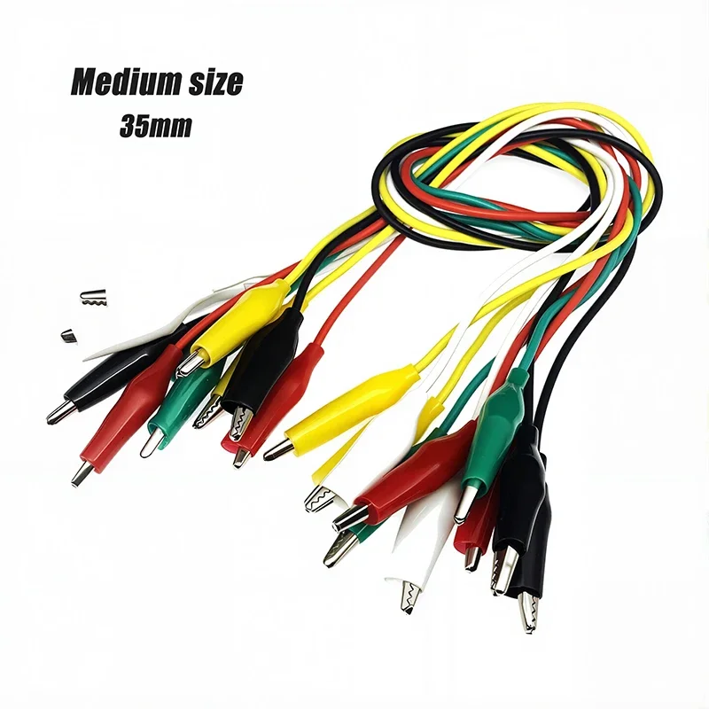 10PCS Krokodilklemmen Elektrische DIY Messleitungen Krokodil doppelseitige Krokodilklemmen Test Jumper Draht 28mm 35mm 45mm – Detail 8