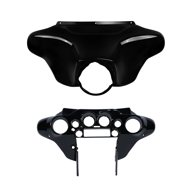 Motorcycle Black Batwing Inner Outer Fairing Speedometer Cover For Harley Touring Electra Street Glide 1996-2013