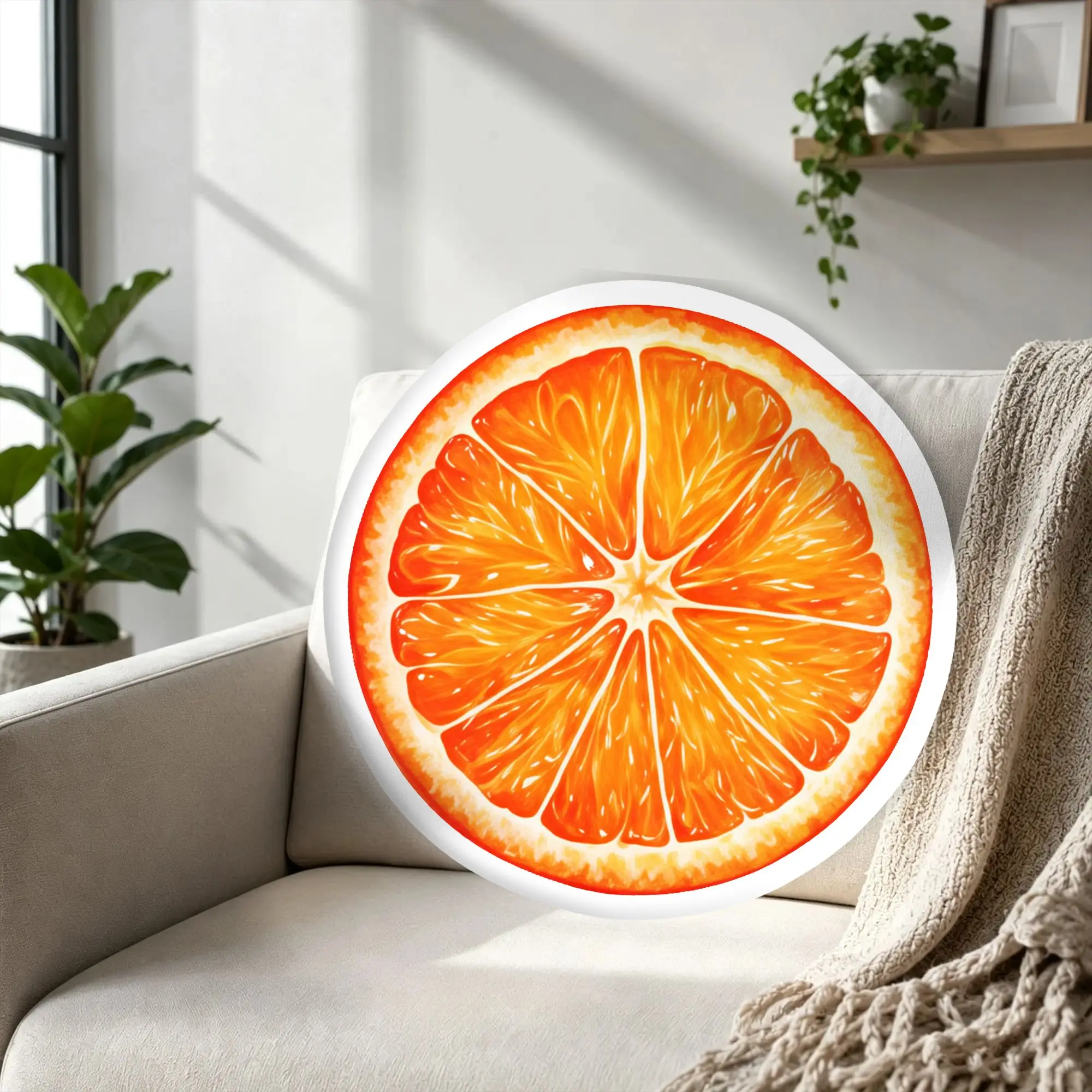 Custom Colorful Summer Fruit  Pillow Double Sided Funny Gift Cushions Personalized Plush Pillows for Sofa