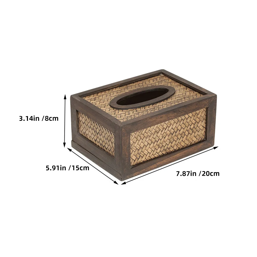 

Бамбуковая тканая коробка для салфеток 20x15x8 см H сделал ретро-стиль держатель для бумажных полотенец мебель для гостиной аксессуары принадлежности для спальни