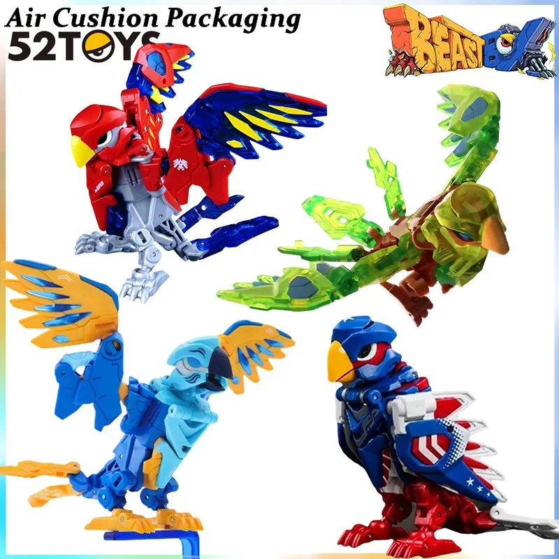 

52TOYS Genuine BEASTBOX Serie Transformable Bird Tribe Mechanical Parrot BB-09 Burster Super Shield Action Figures Model Toy