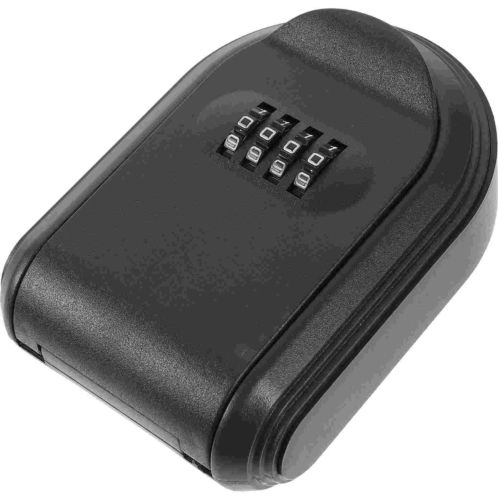 Key Box Password Lock Door Wall Mounted Safe (Black) 1pc Hidden Hide Holder for outside Hider Outdoor Lockbox Keys Combination