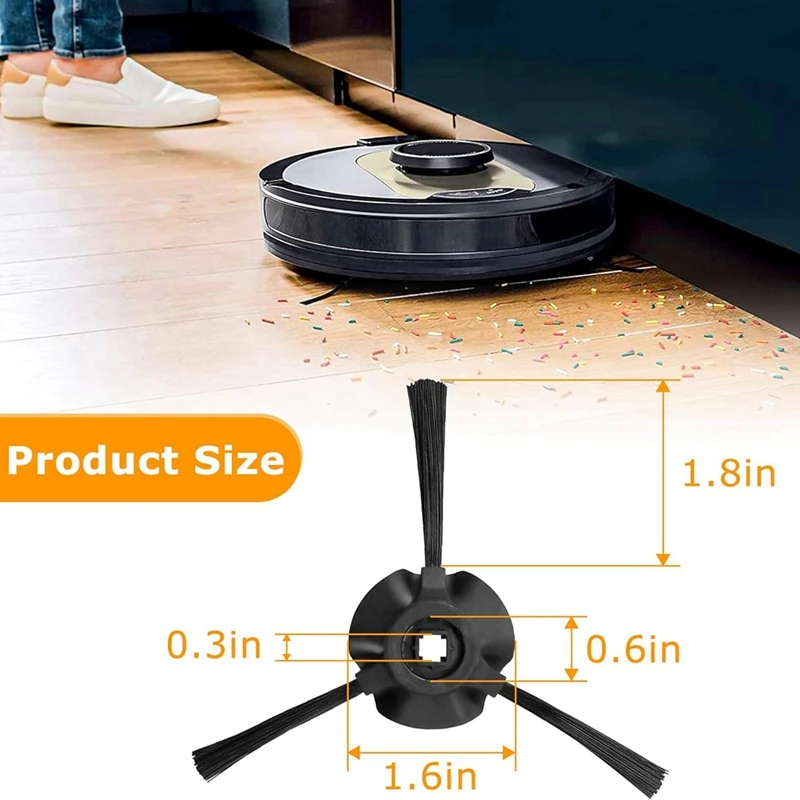 8 Pack Side Brushes Replacement For Shark Matrix Robot Vacuum RV2310, RV2310AE, AV2310, AV2310AE, RV2300 Vacuum Cleaner
