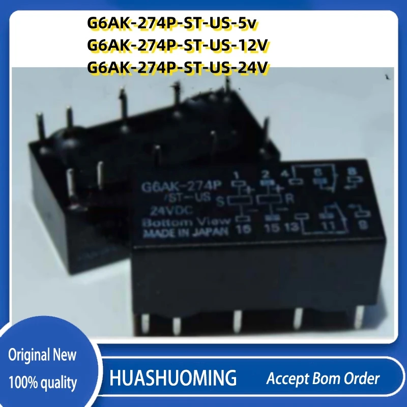 NEW 5PCS/LoT G6AK-274P-ST-US-5v   G6AK-274P-ST-US-12VDC  G6AK-274P-ST-US  G6AK-274P-ST-US-24VDC  G6AK 274P ST US DC12 24V 8PIN