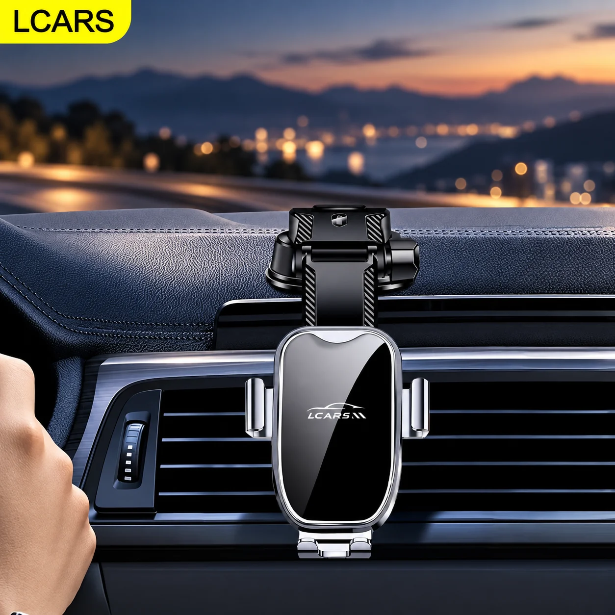 Lcars Universal Car Phone Holder Dashboard Center Console Suction Cup Mount Gravity Clamping Rotation and Folding Adjustment Does Not Block View Navigation Holder